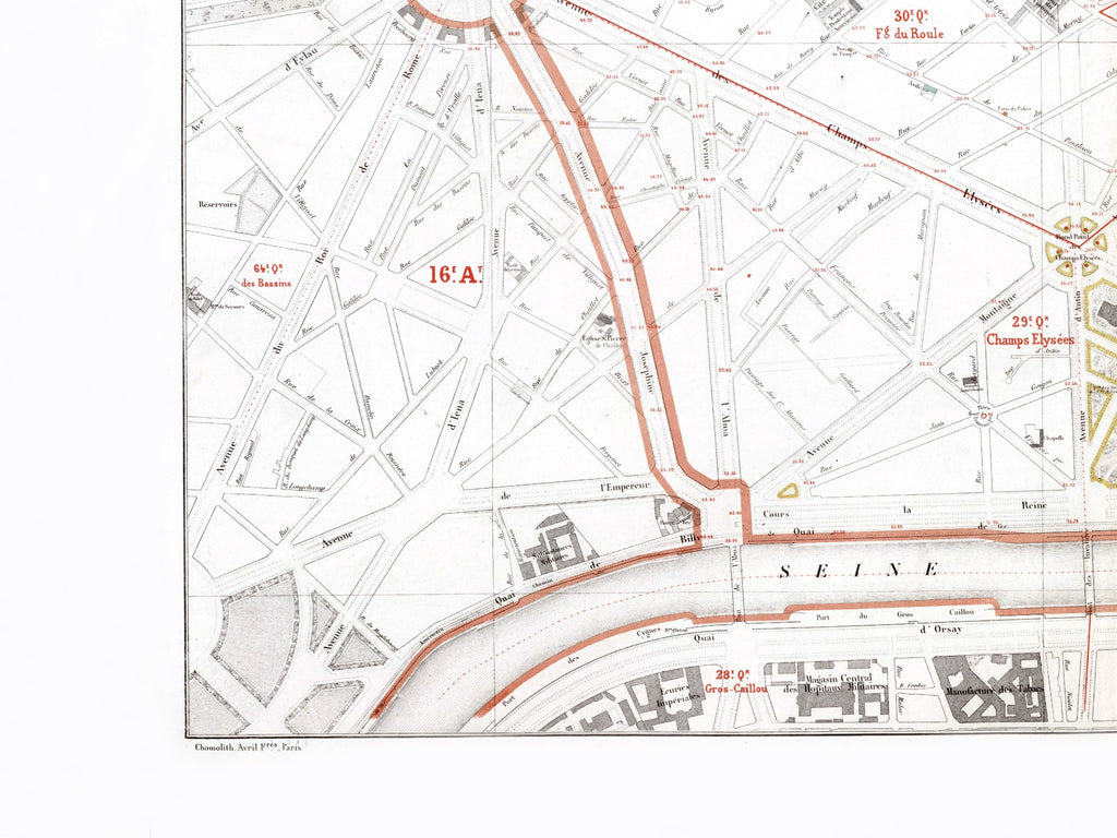 Haussmann | Paris 05 | 8. Arrondissement | Vintage Map