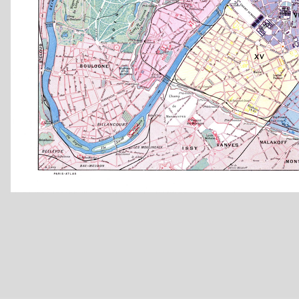 París | 1900 | Mapa General | Mapa Vintage
