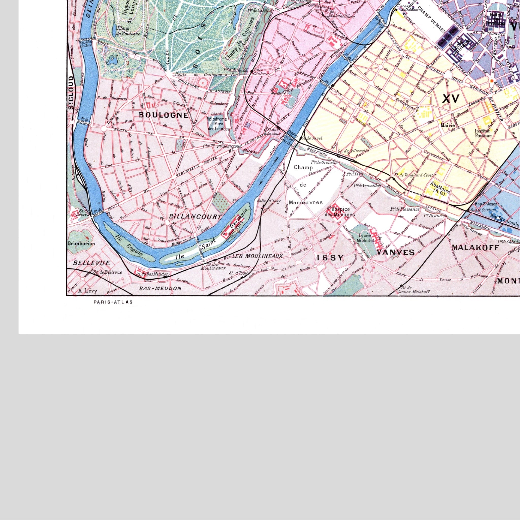 París | 1900 | Mapa General | Mapa Vintage
