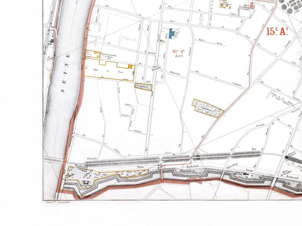 Haussmann | Paris | 15. Arrondissement | Vintage Map