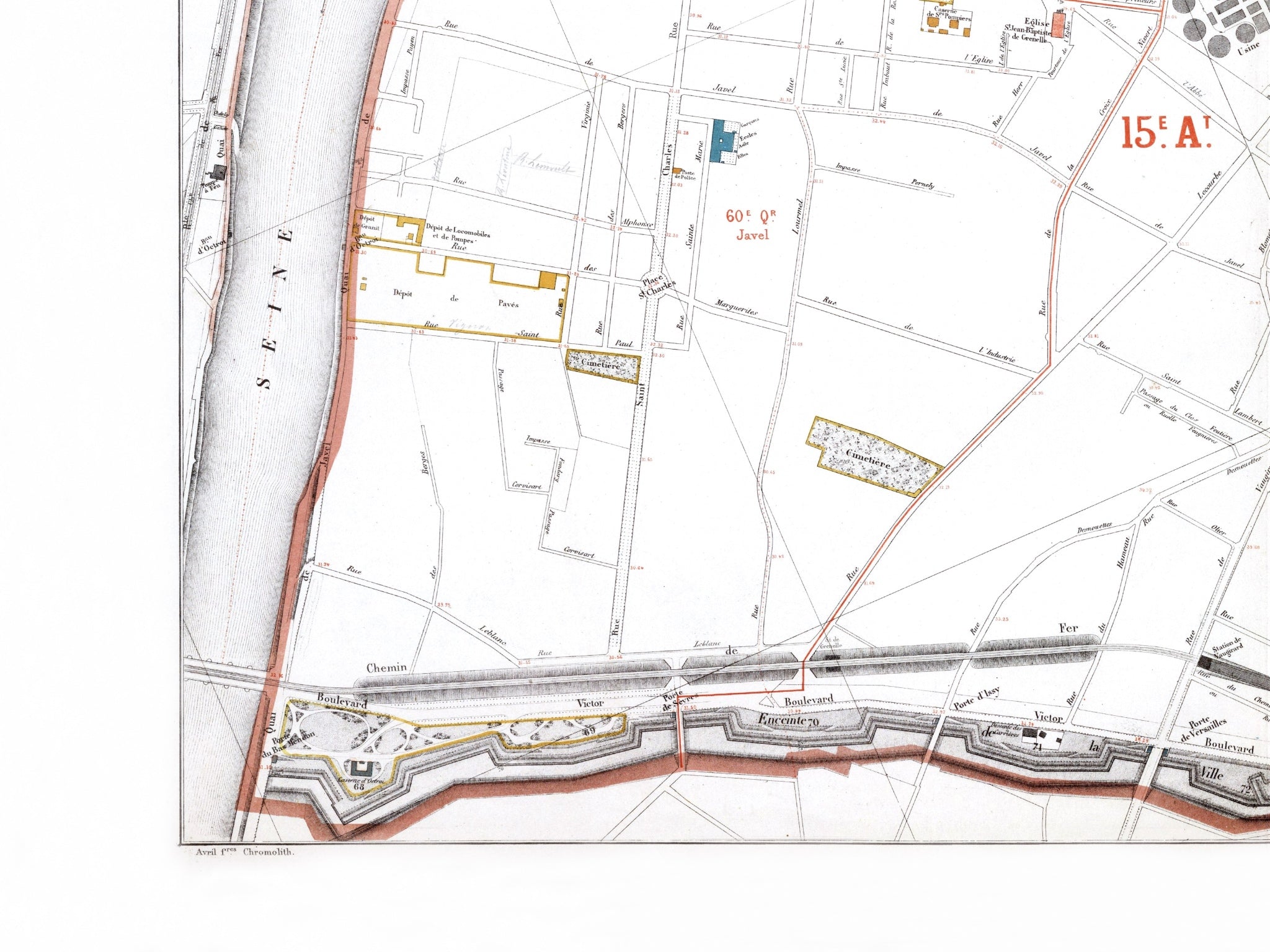 Haussmann | Paris | 15. Arrondissement | Vintage Map