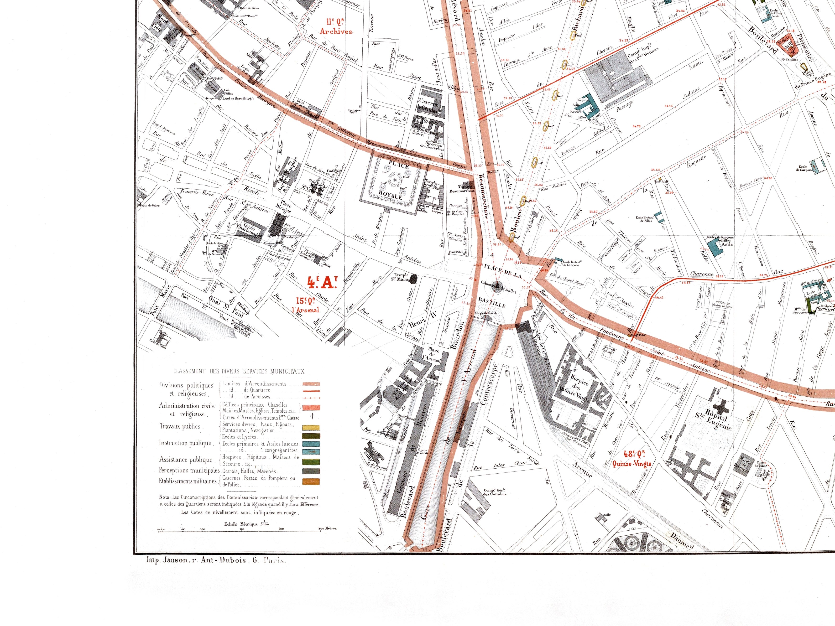 Haussmann | Paris | 11. Arrondissement | Vintage Map