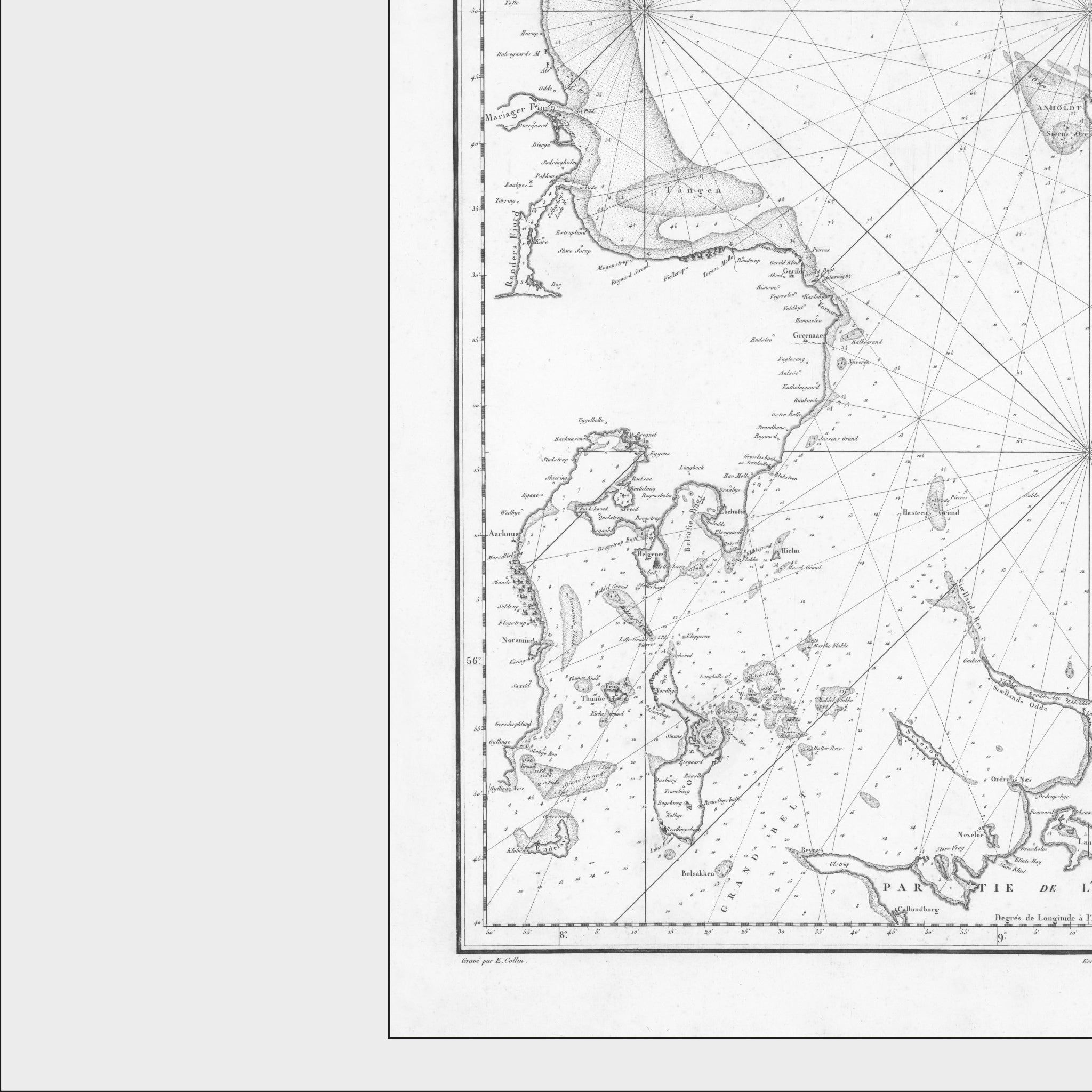 Kattegat | Nautical Chart | Map from 1804 | Giclée Print