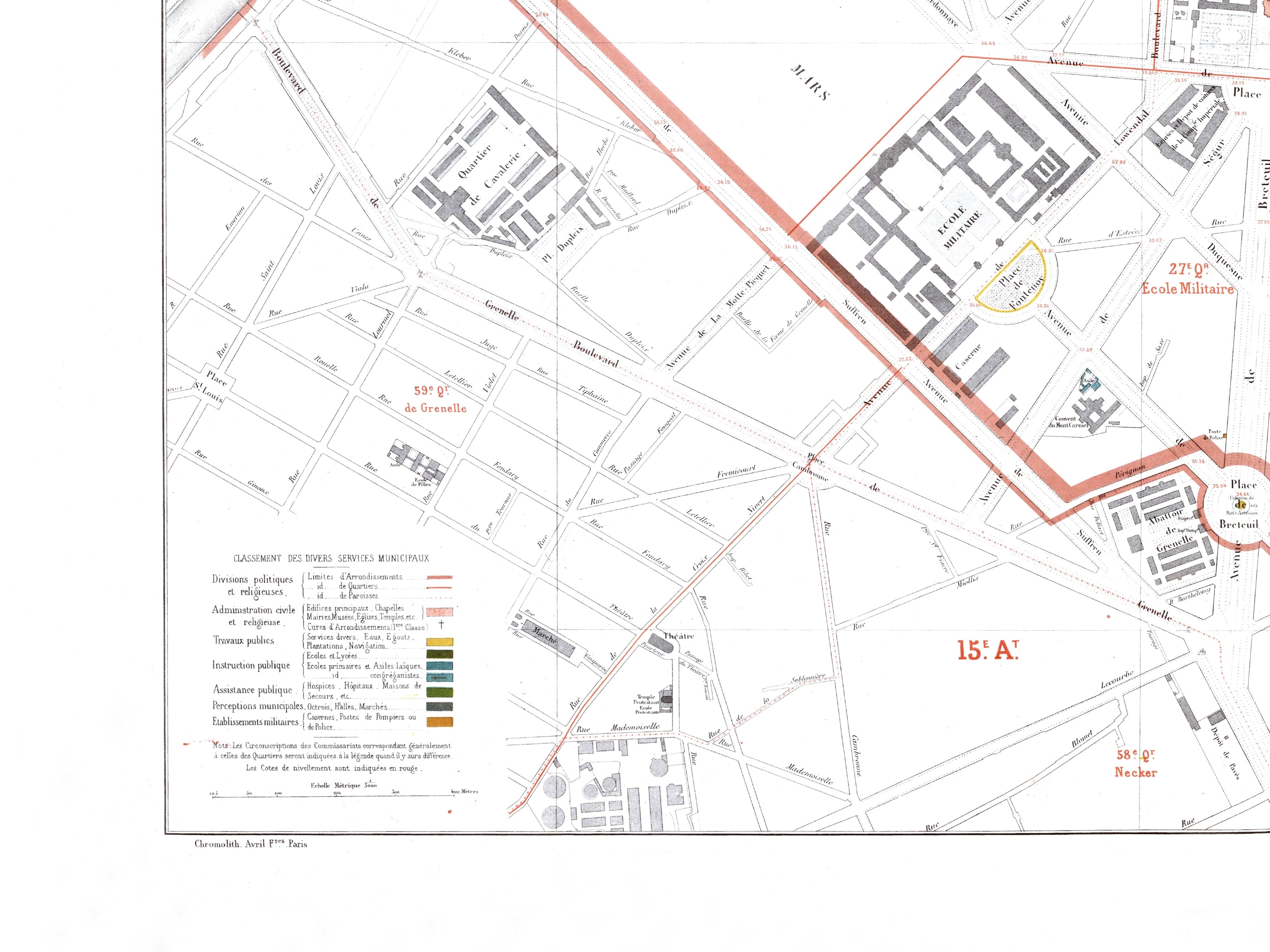 Haussmann | Paris 04 | 7. Arrondissement | Vintage Map