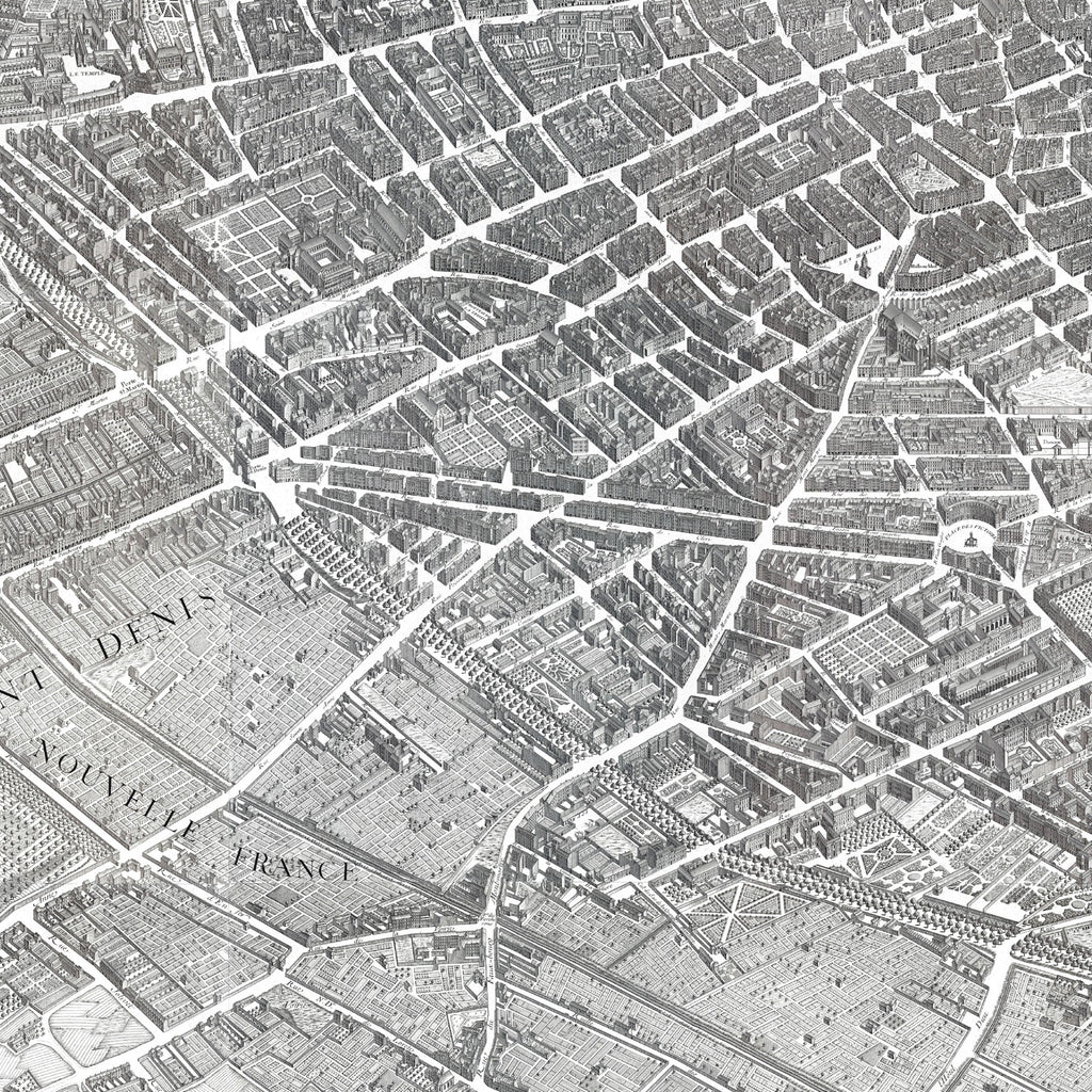 Paris | Historische Karte | 1739 | Reproduktion | Giclée-Druck