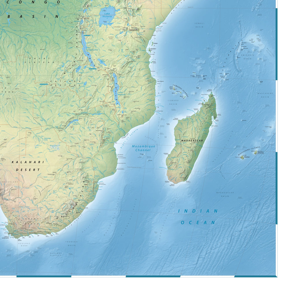 Afrika Landkarte | Giclée-Druck