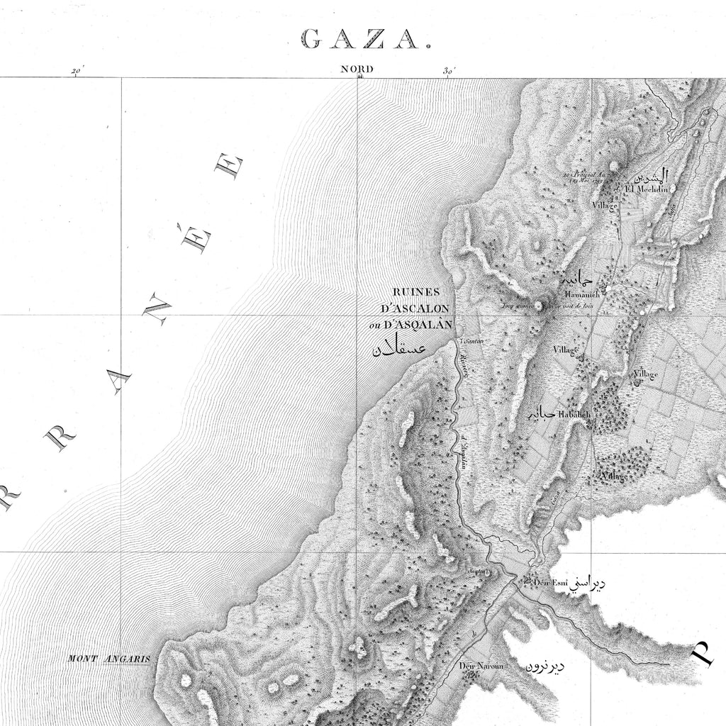 Palestine | Gaza | Ottoman Empire | Vintage Print