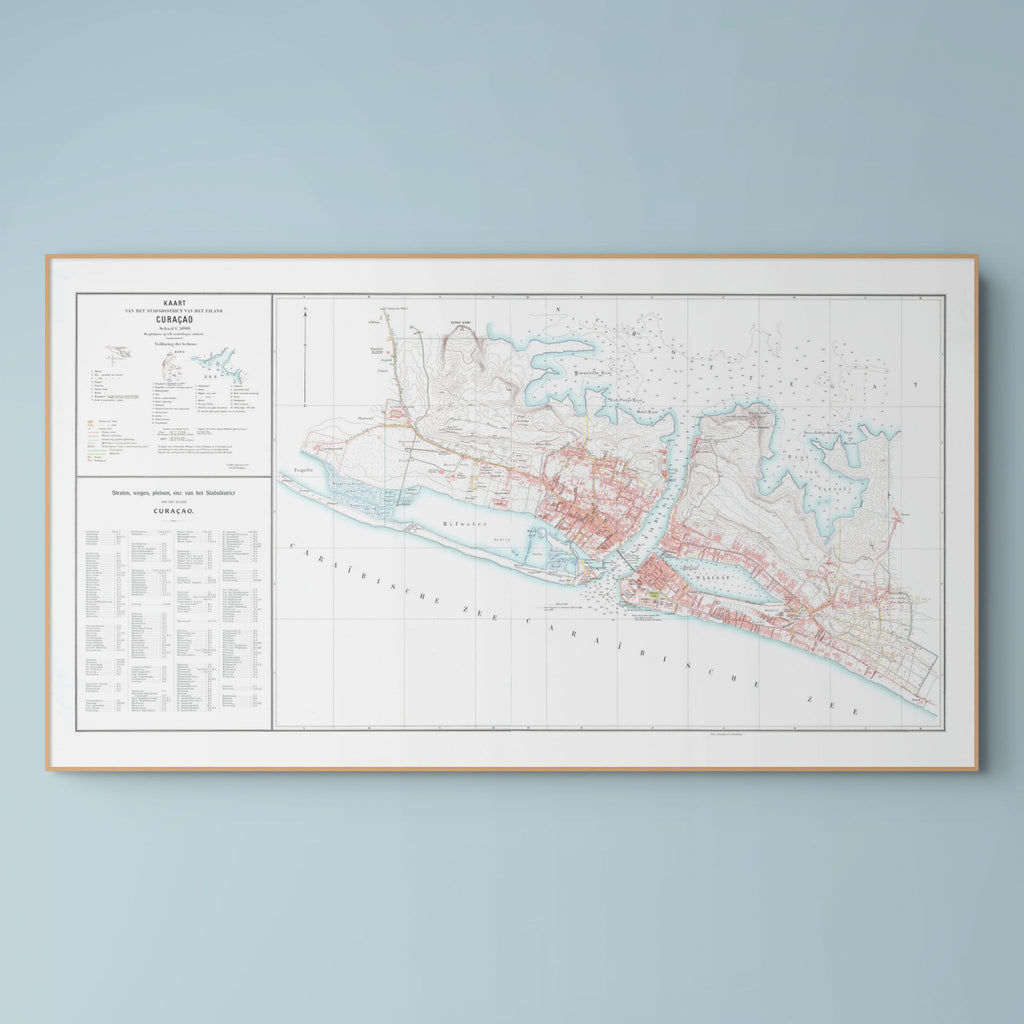 Curacao | Willemstad | Landkarte | 1912 | Giclée-Druck