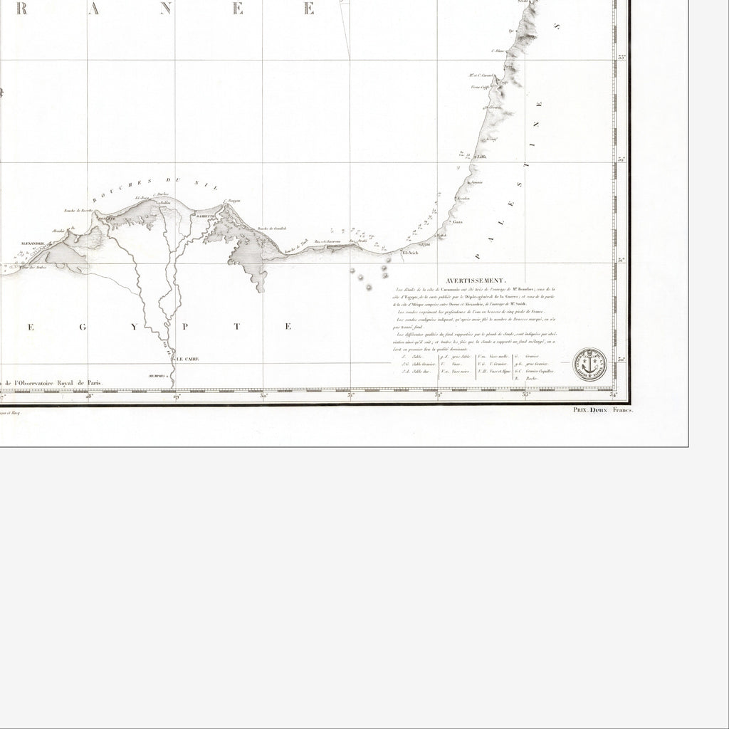 Mediterranean Sea | Nautical Chart | Giclée Print |