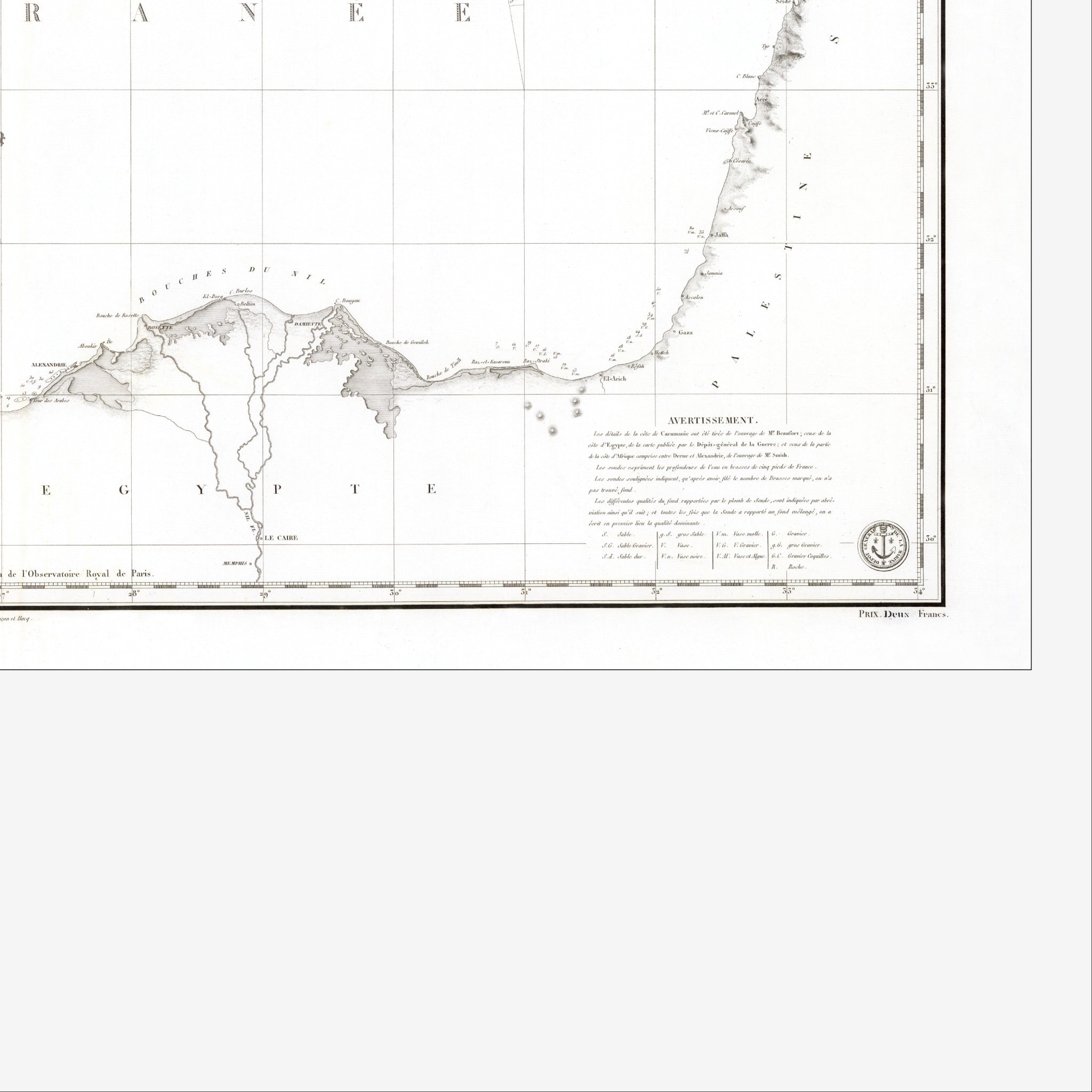 Mediterranean Sea | Nautical Chart | Giclée Print |