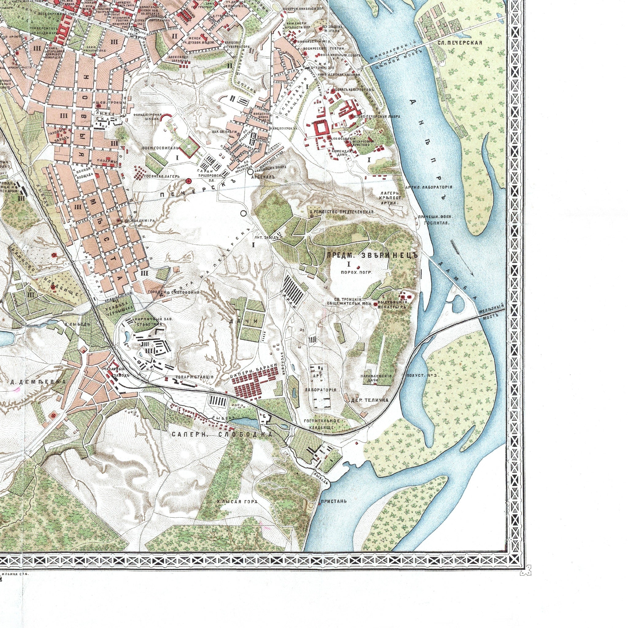 Kiew | Stadtplan | Vintage Map | Giclée-Druck