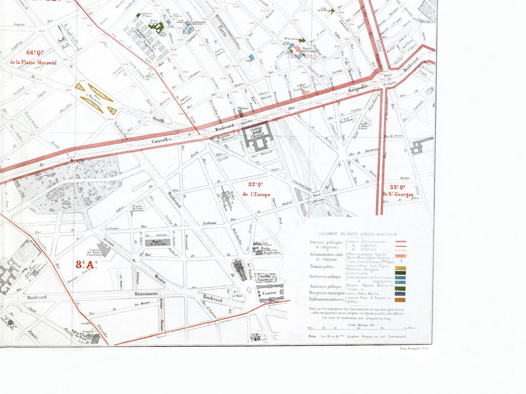 Haussmann | Paris | 17. Arrondissement | Vintage Map