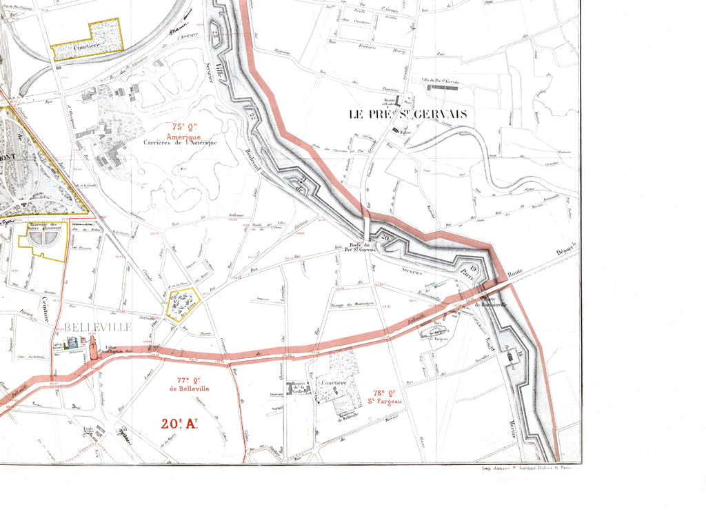 Haussmann | Paris | 19. Arrondissement | Vintage Map