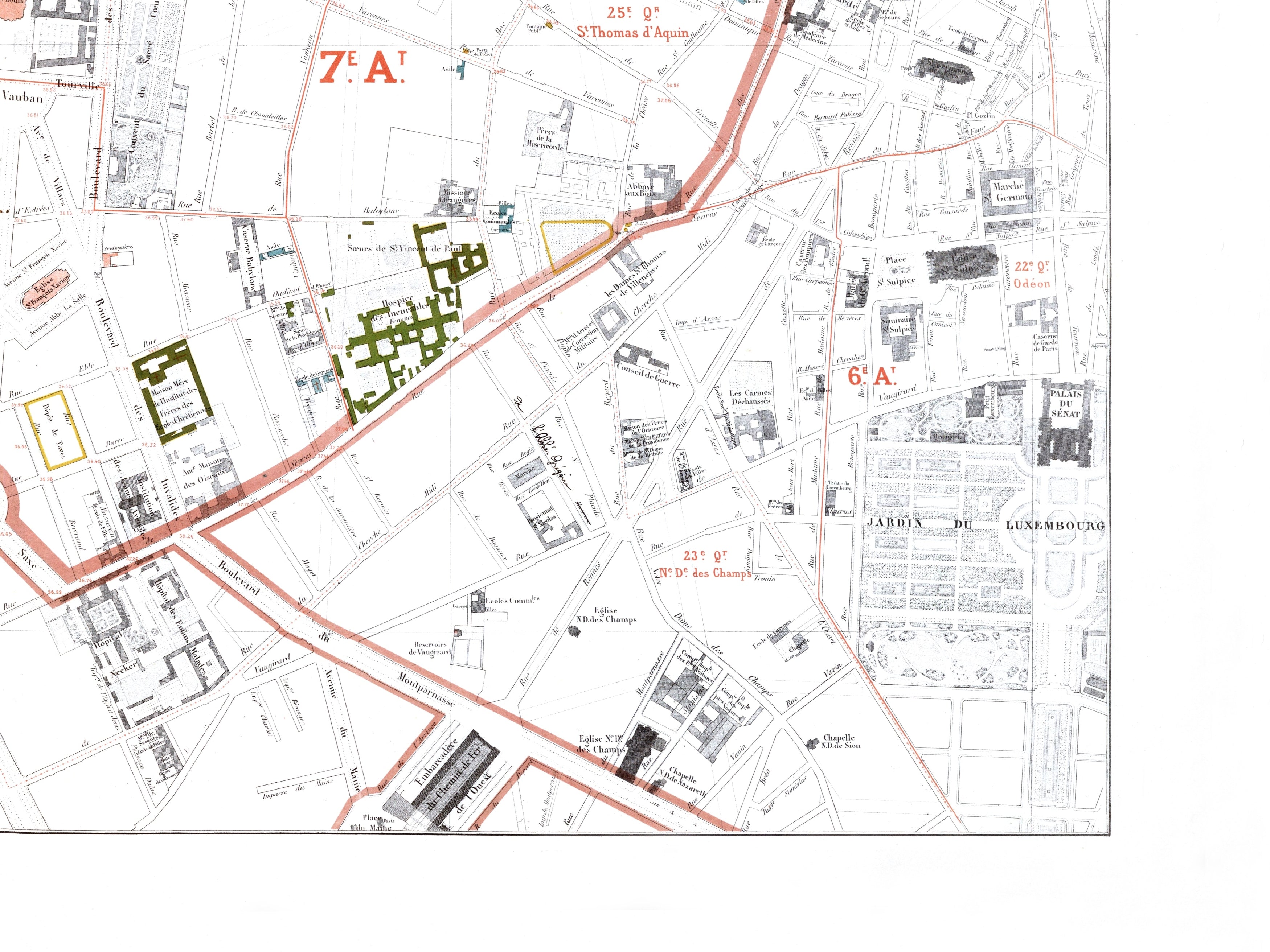Haussmann | Paris 04 | 7. Arrondissement | Vintage Map