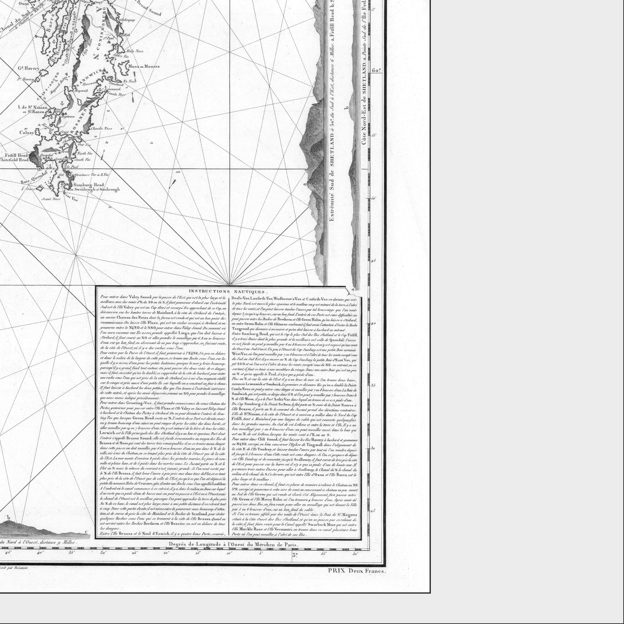 Shetland Islands | Nautical Chart | Map of 1804 | Giclée Print