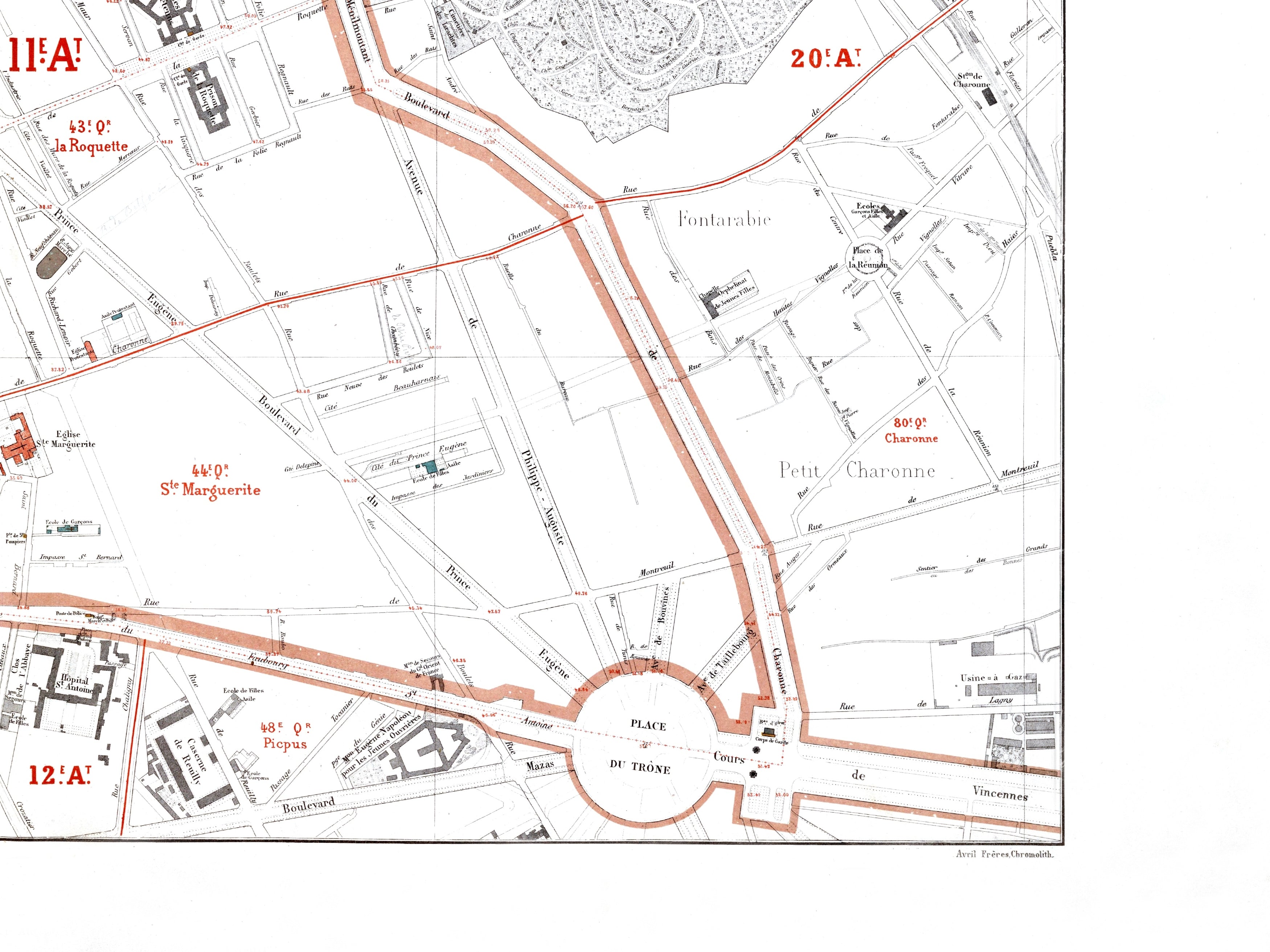 Haussmann | Paris | 11. Arrondissement | Vintage Map