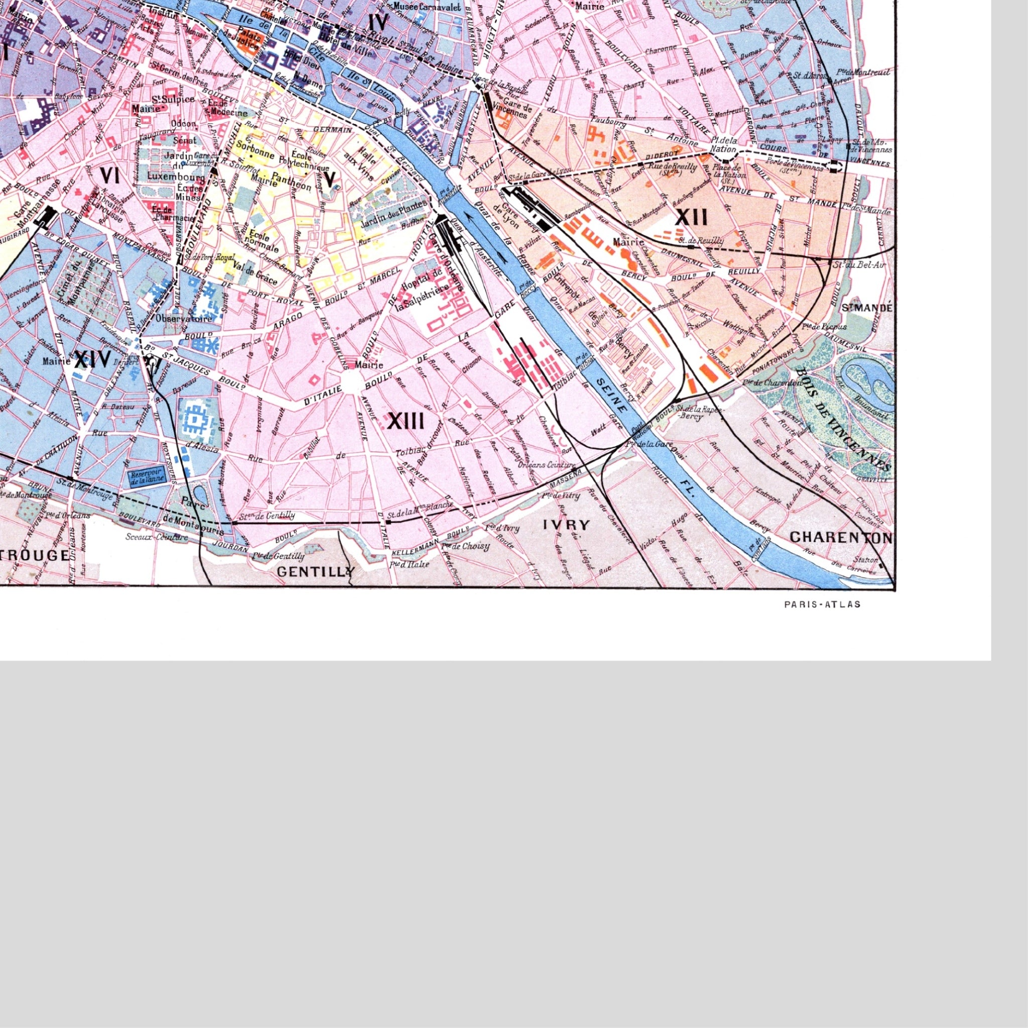 París | 1900 | Mapa General | Mapa Vintage