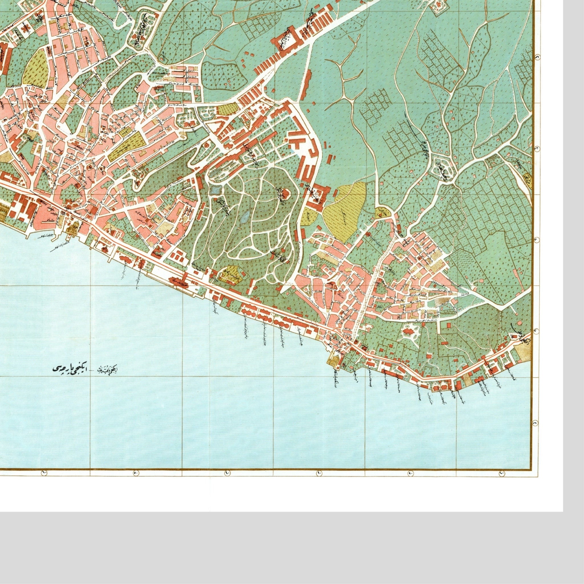 Istanbul | Konstantinopel | Beyoglu | Stadtplan | Vintage Map