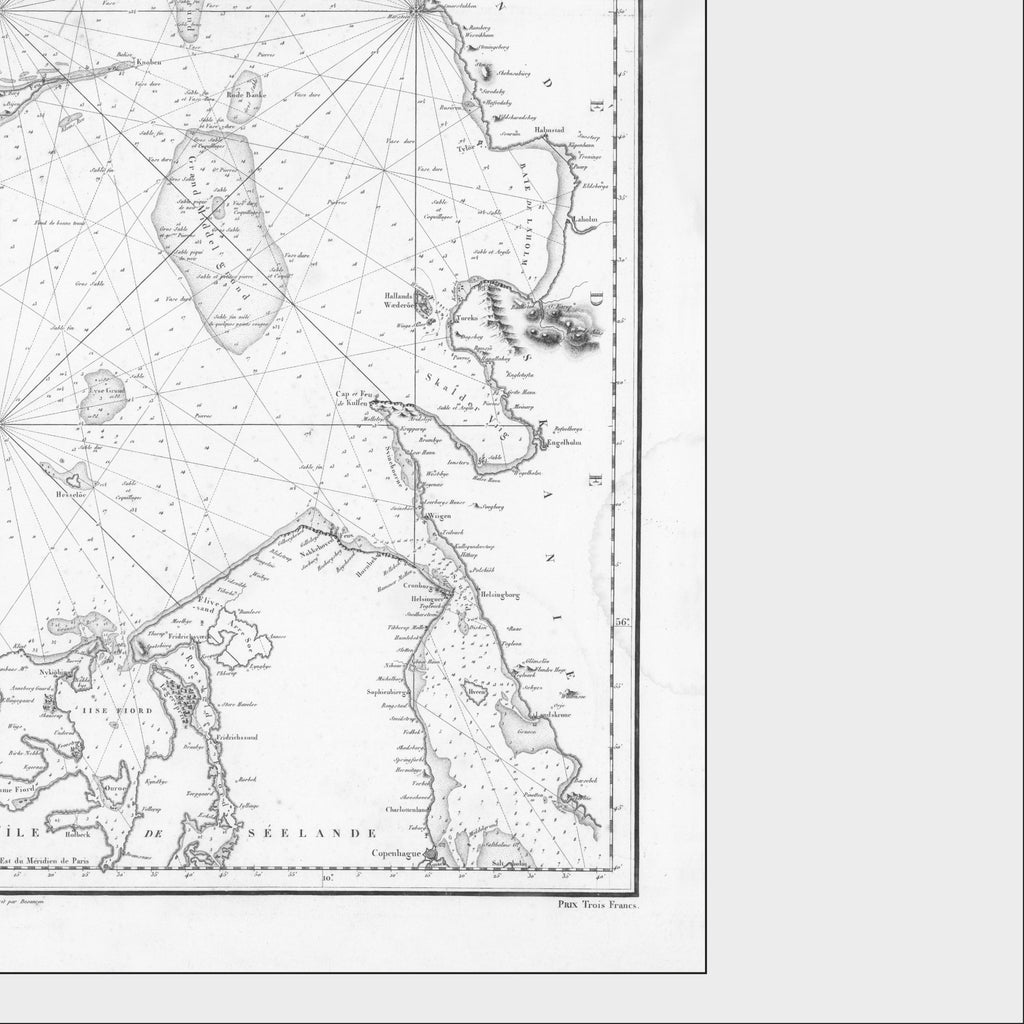 Kattegat | Nautical Chart | Map from 1804 | Giclée Print
