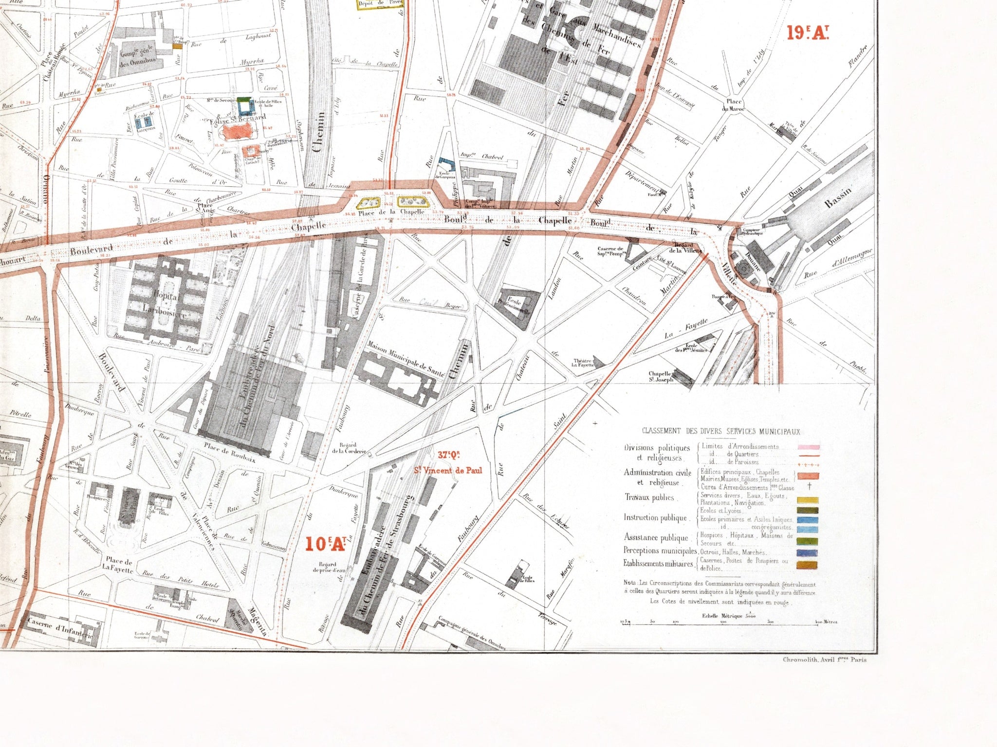 Haussmann | Paris | 18. Arrondissement | Vintage Map