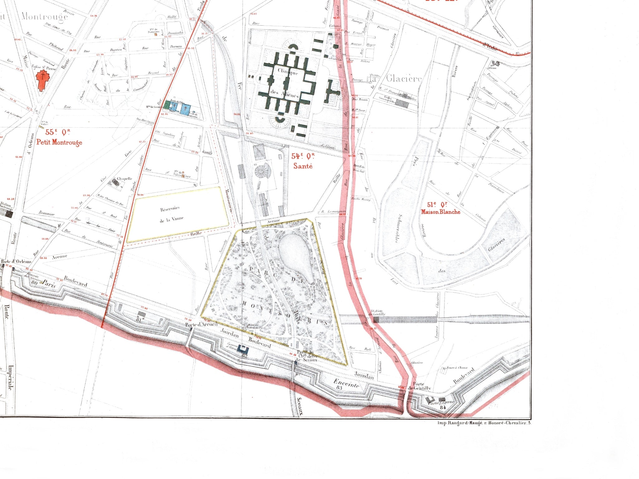 Haussmann | Paris | 14. Arrondissement | Vintage Map