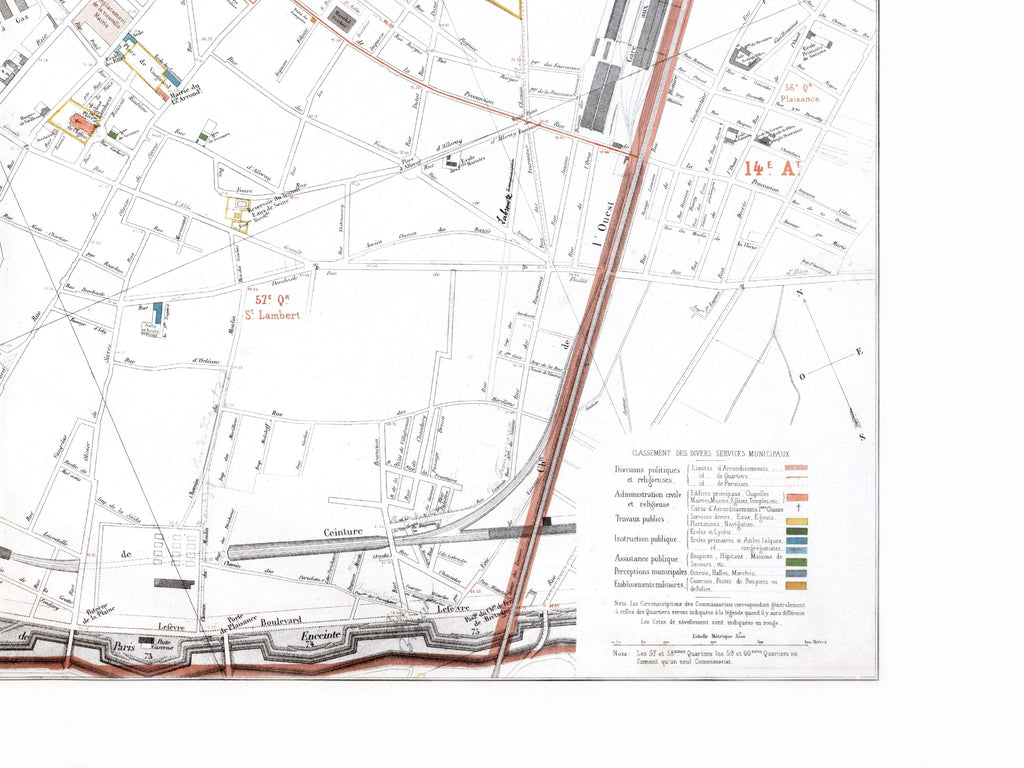 Haussmann | Paris | 15. Arrondissement | Vintage Map