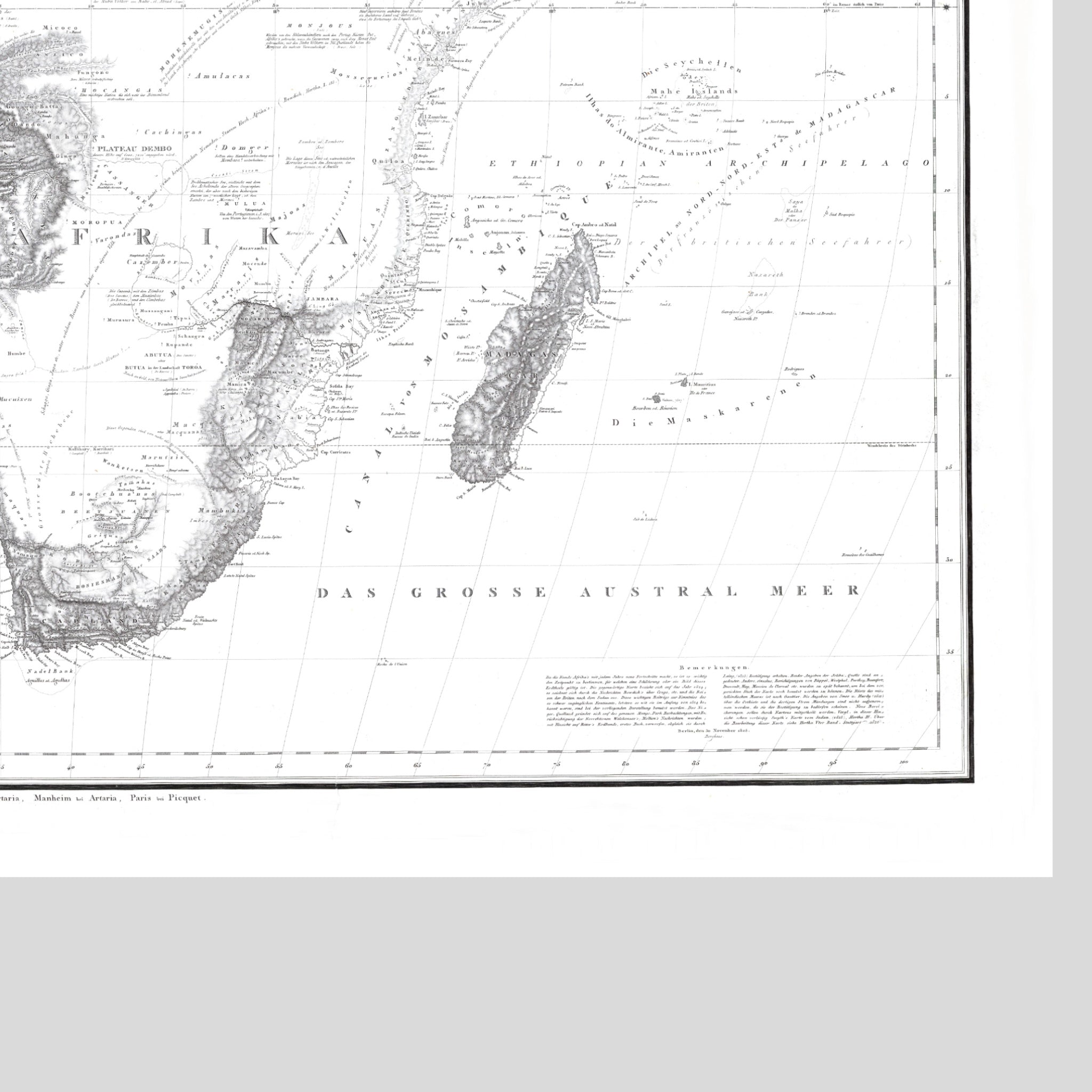 Afrika Landkarte | 1826 | Giclée-Druck