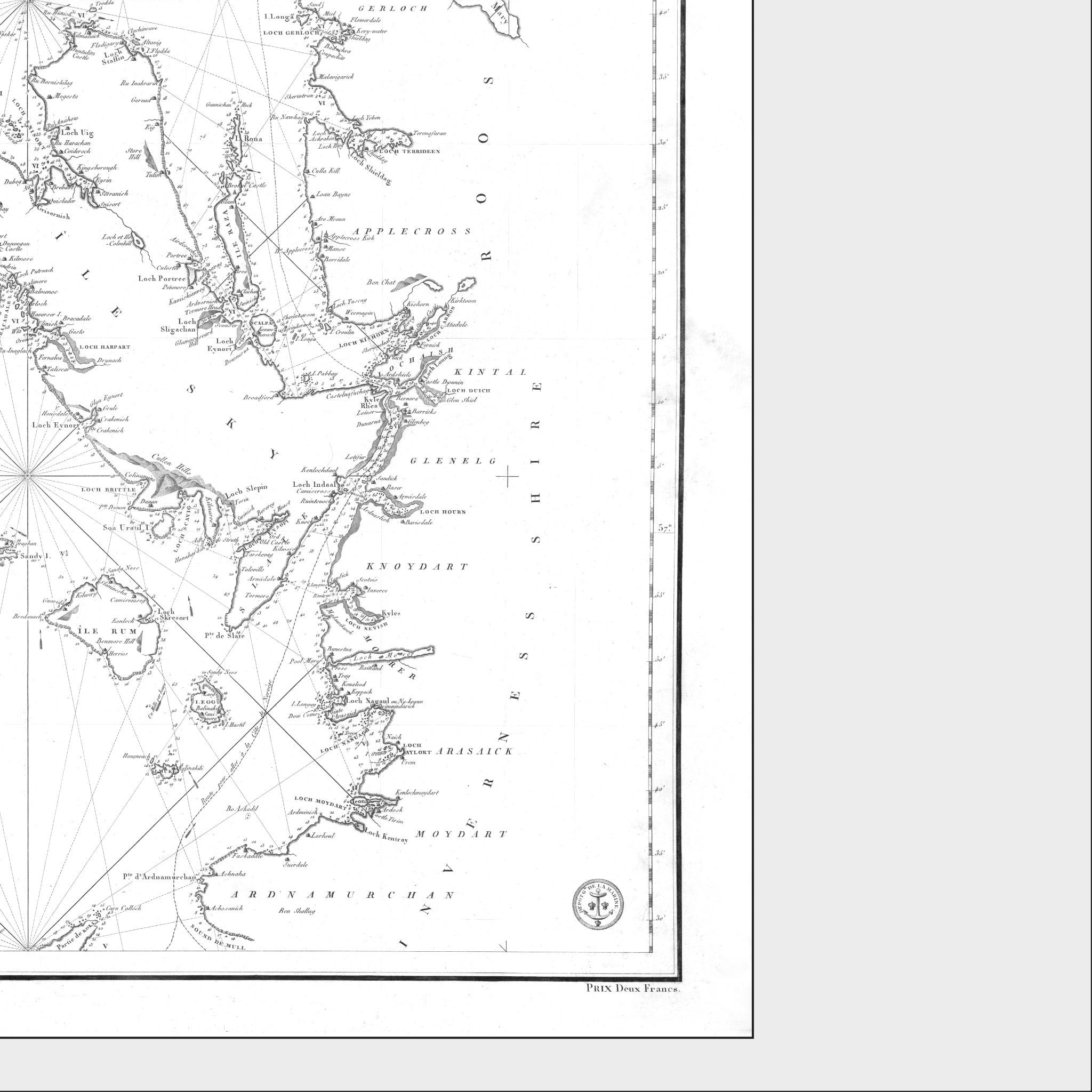 Hebrides Islands | Scotland | Nautical Chart | Map from 1804 | Giclée Print