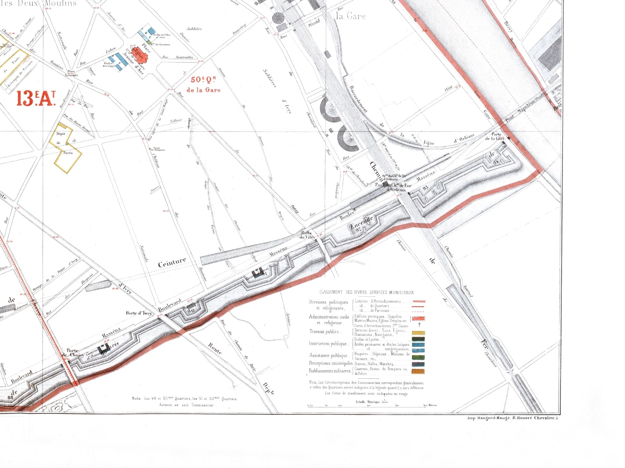 Haussmann | Paris | 13. Arrondissement | Vintage Map