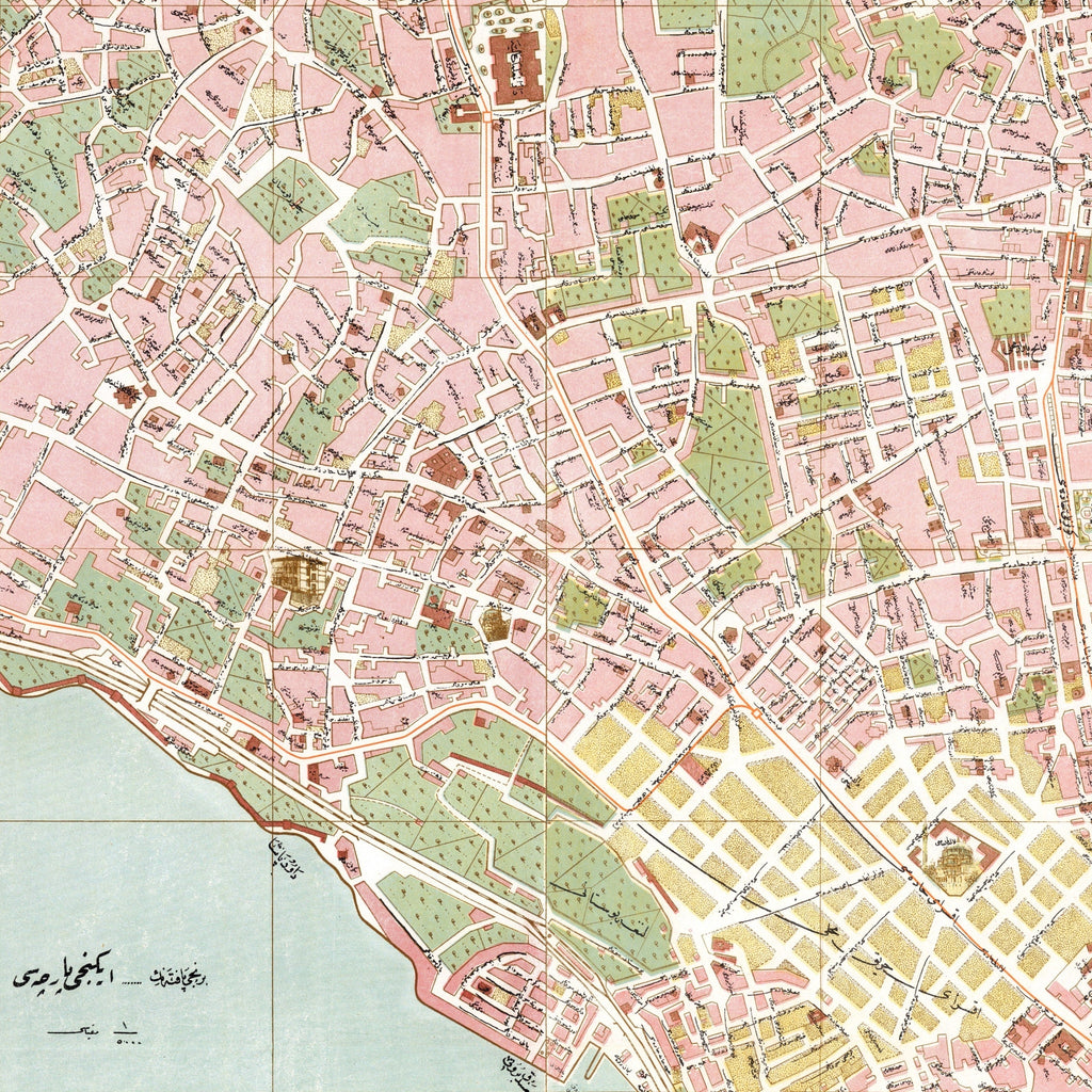 Istanbul | Konstantinopel | Eminönü-Fati | Stadtplan | Vintage Map