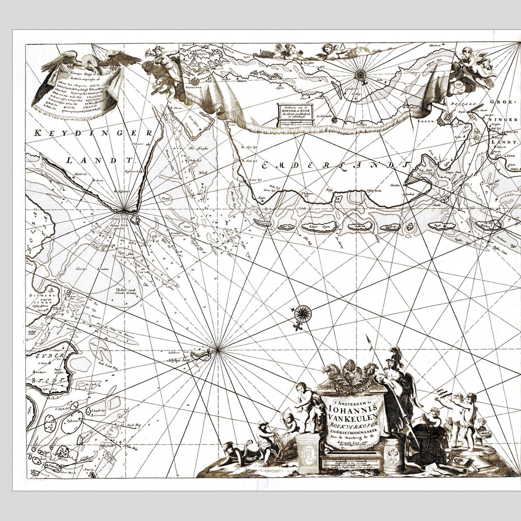 Nautical chart | Netherlands | Giclée print | 40 x 90 cm