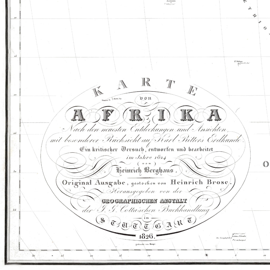 Afrika Landkarte | 1826 | Giclée-Druck