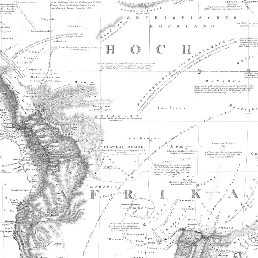 Afrika Landkarte | 1826 | Giclée-Druck