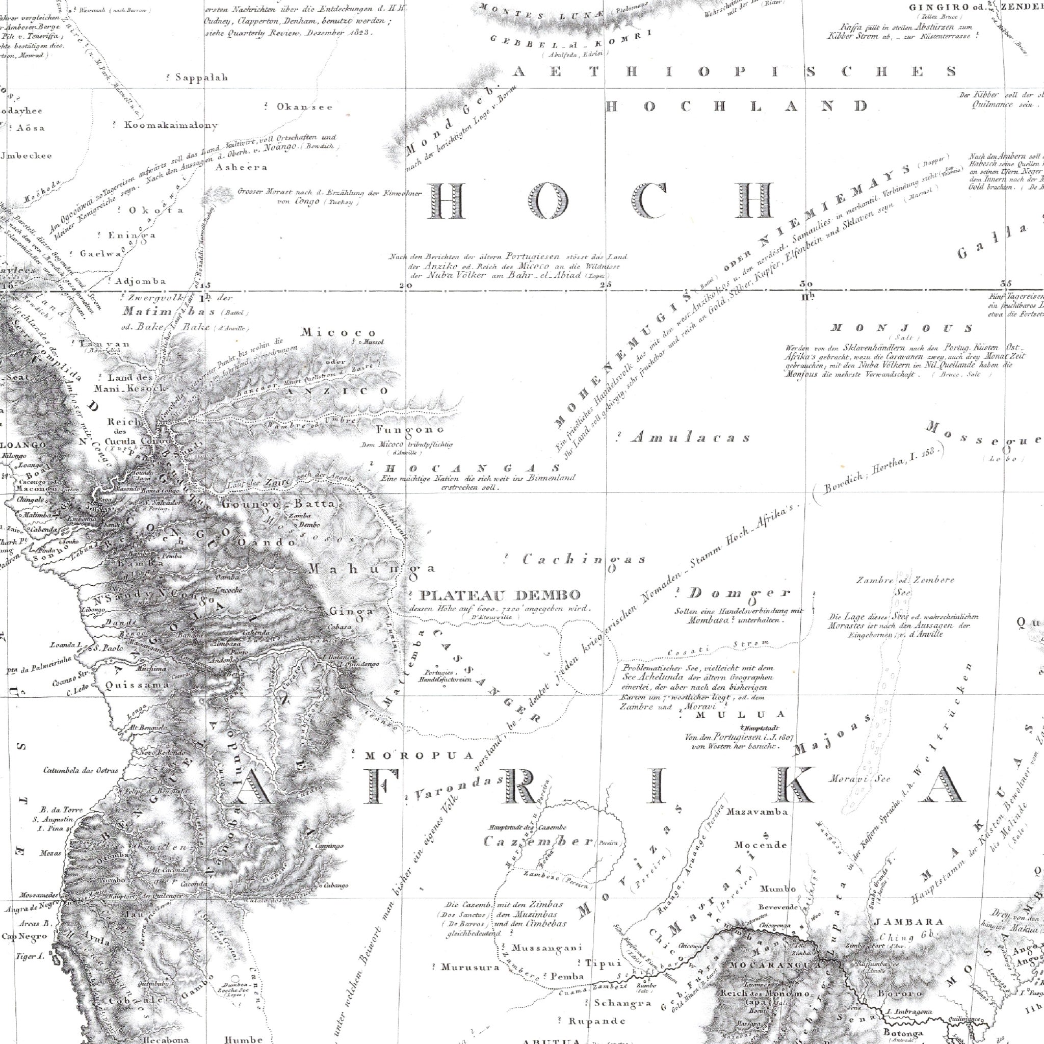 Afrika Landkarte | 1826 | Giclée-Druck
