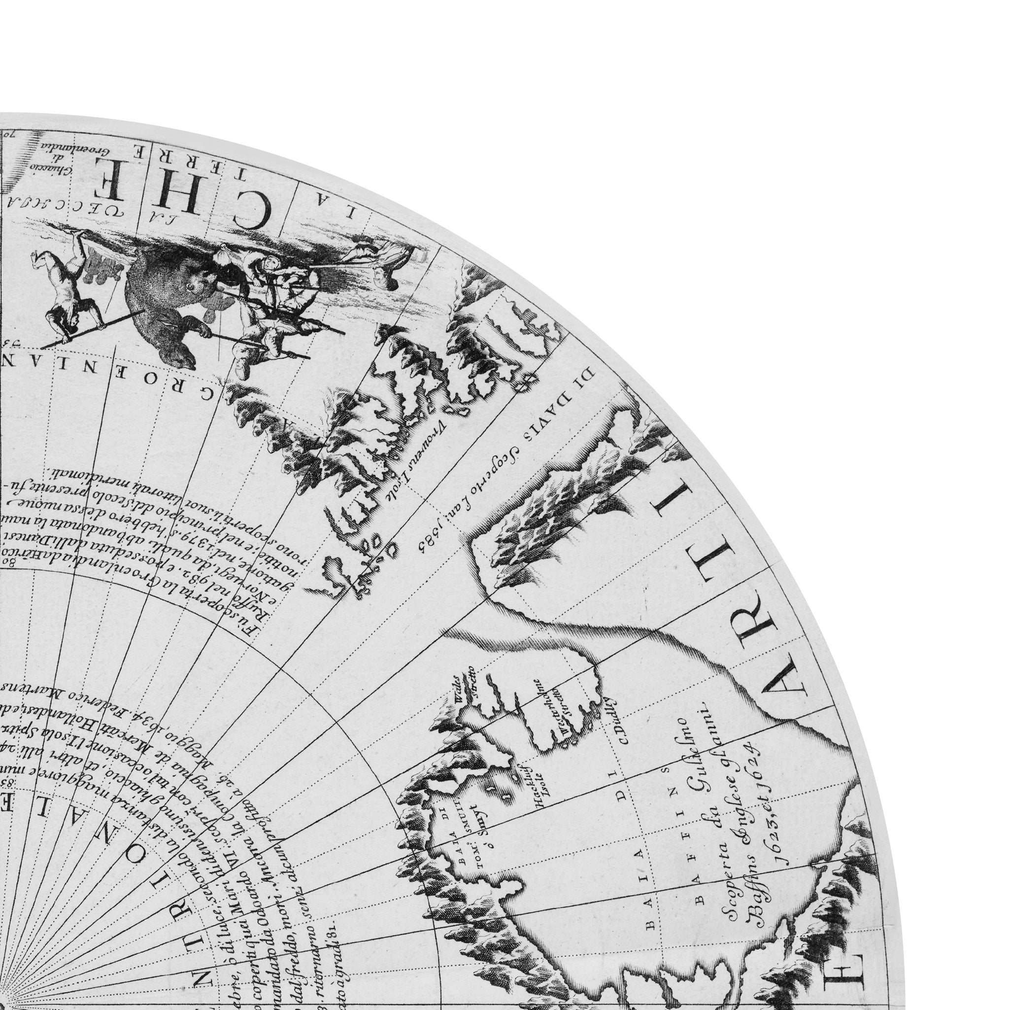 Arktis | Nordpol | Globus | 1688 | Giclée-Druck