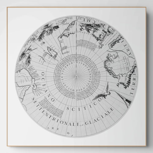 Ártico | Polo Norte | Globo terráqueo | 1688 | Impresión giclée