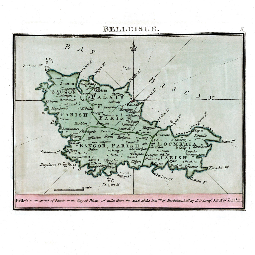 Seekarten-Atlas | Belleisle | Ferrol | A Coruña | Karte von 1801 | Giclée Druck