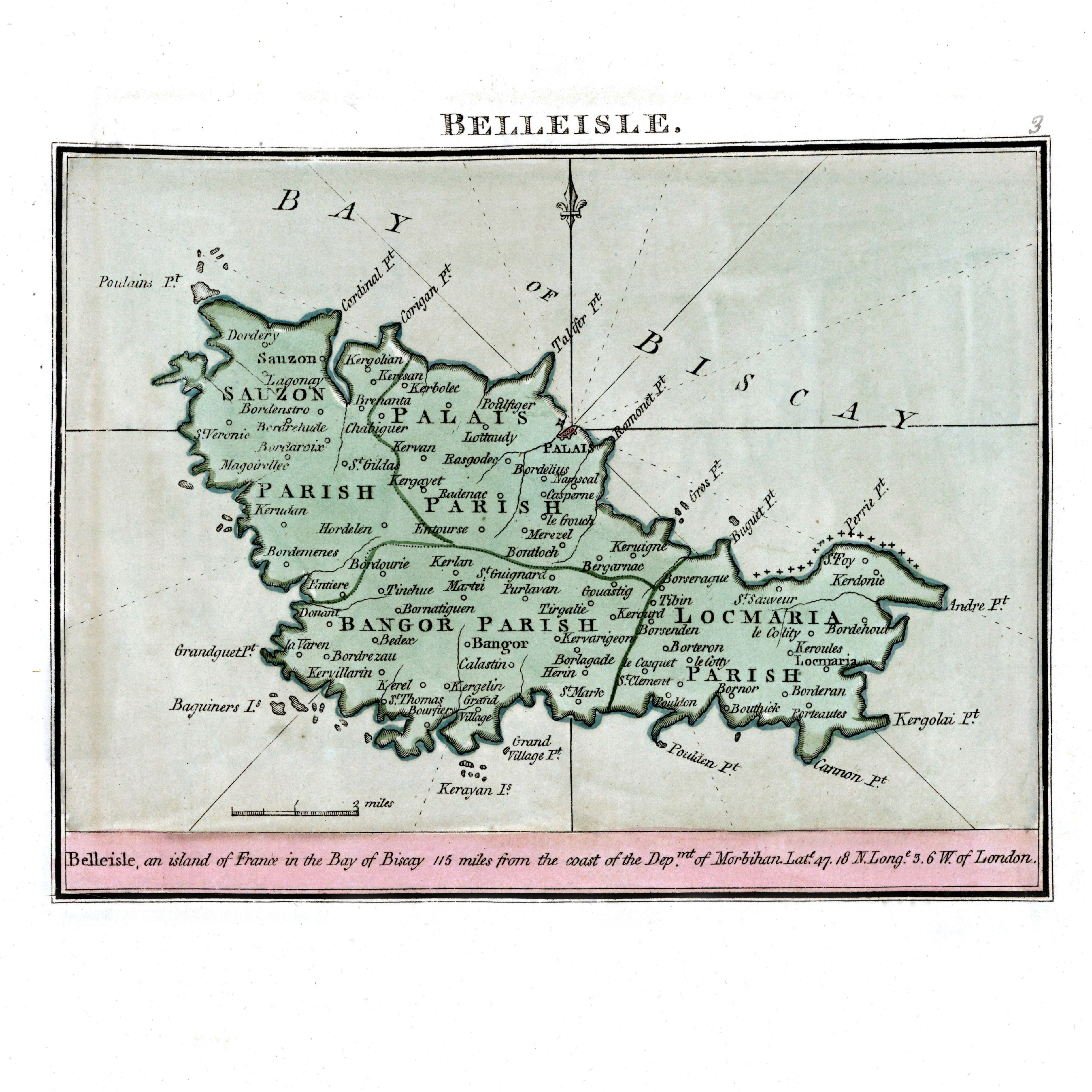 Seekarten-Atlas | Belleisle | Ferrol | A Coruña | Karte von 1801 | Giclée Druck
