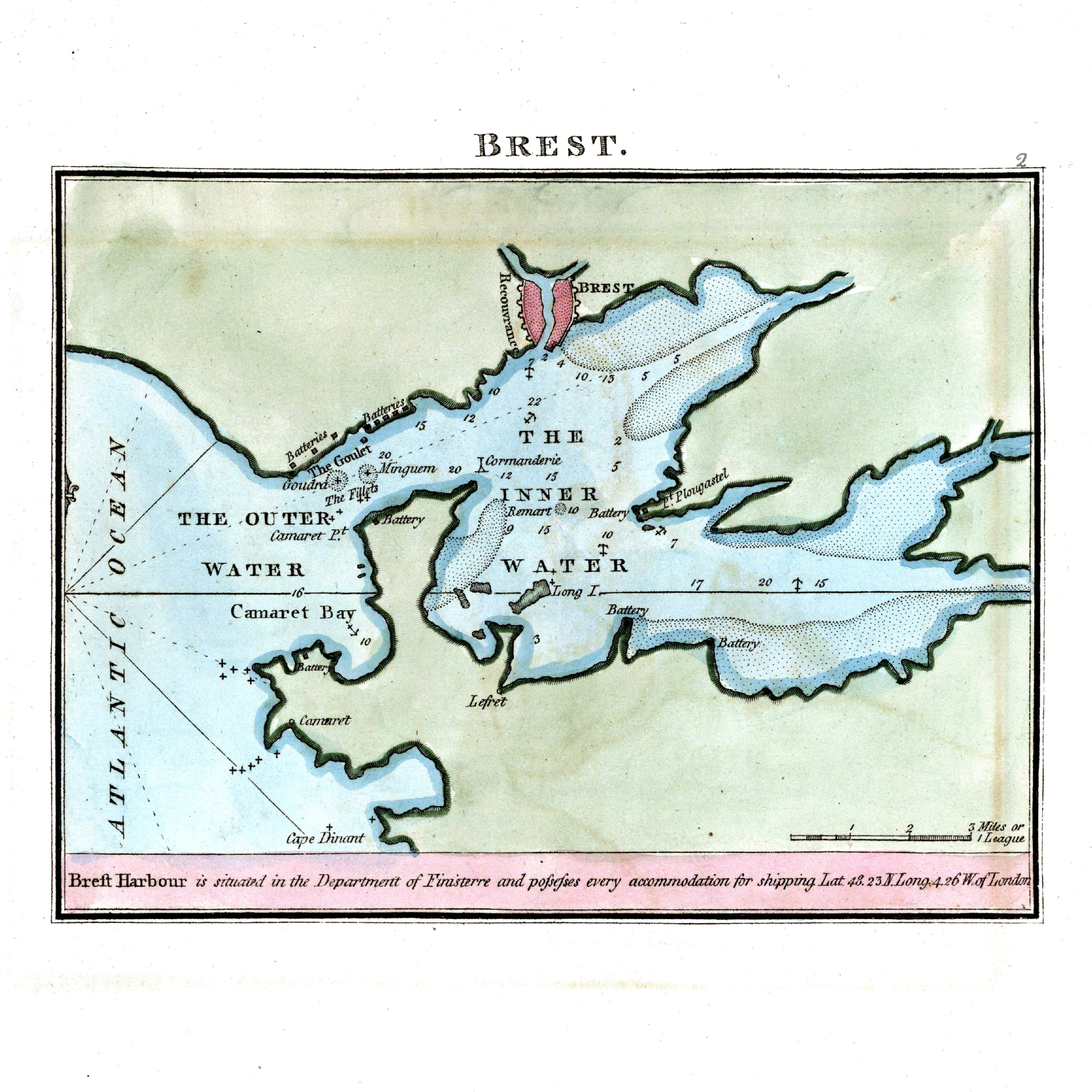 Seekarten-Atlas | Dieppe | Le Havre | Karte von 1801 | Giclée Druck