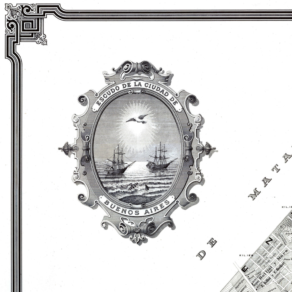 Buenos Aires | Stadtplan | Vintage Map | Giclée-Druck