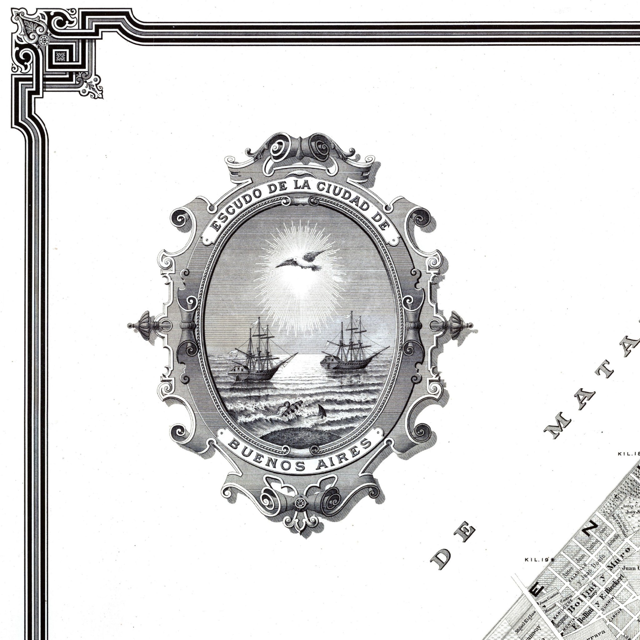 Buenos Aires | Stadtplan | Vintage Map | Giclée-Druck