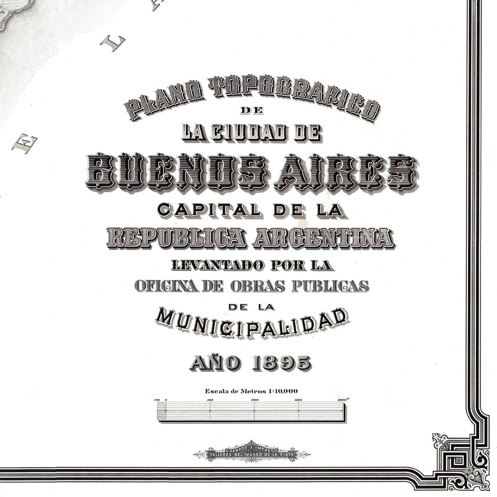 Buenos Aires | Stadtplan | Vintage Map | Giclée-Druck