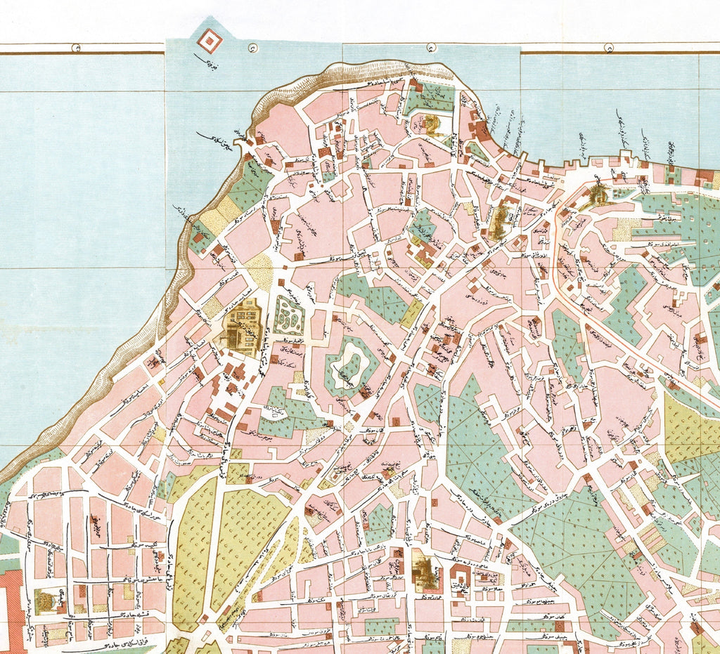 Istanbul | Konstantinopel | Üsküdar | Stadtplan | Vintage Map