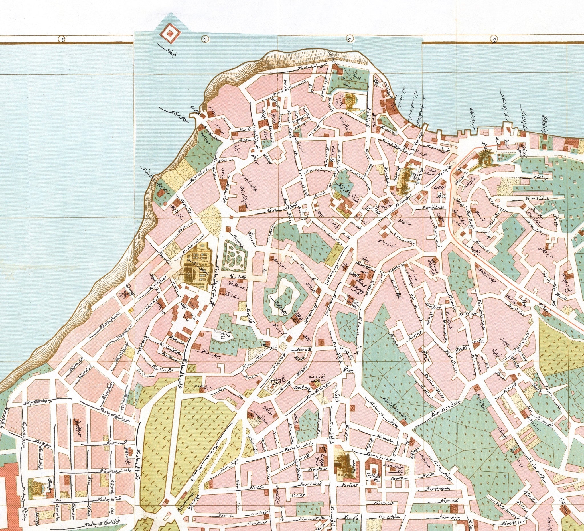 Istanbul | Konstantinopel | Üsküdar | Stadtplan | Vintage Map