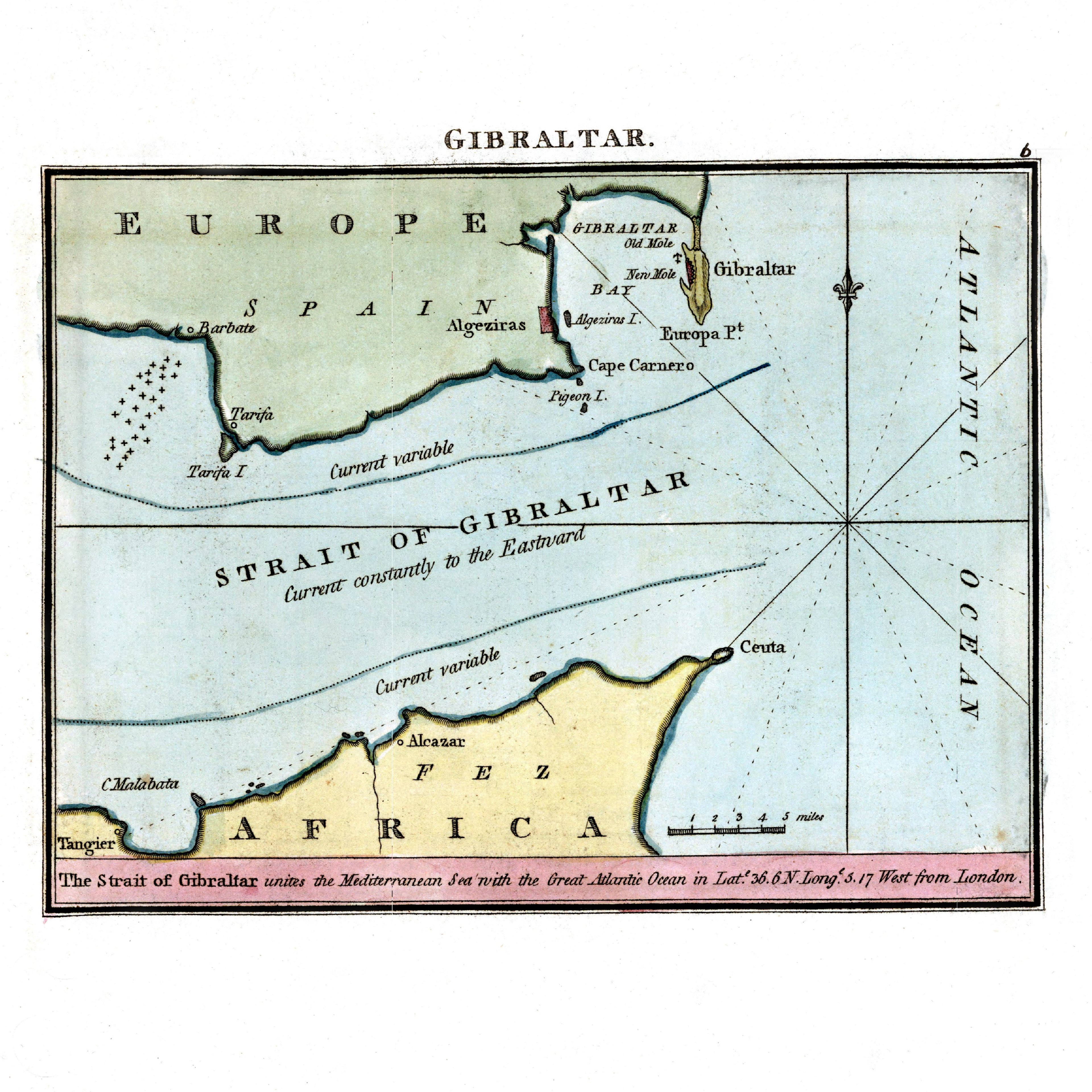 Seekarten-Atlas | Gibraltar | Korsika | Karte von 1801 | Giclée Druck
