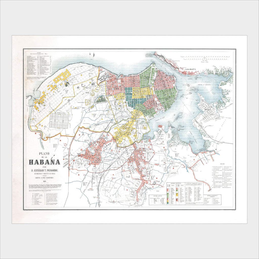 Havanna | Stadtplan | Vintage Map | Giclée-Druck