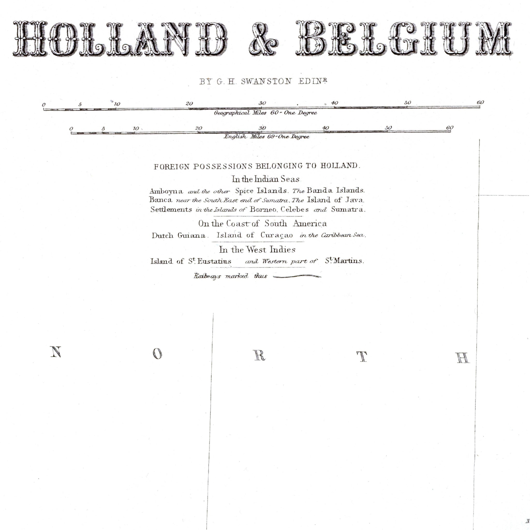Niederlande | Belgien | Karte von 1872 | Vintage Map