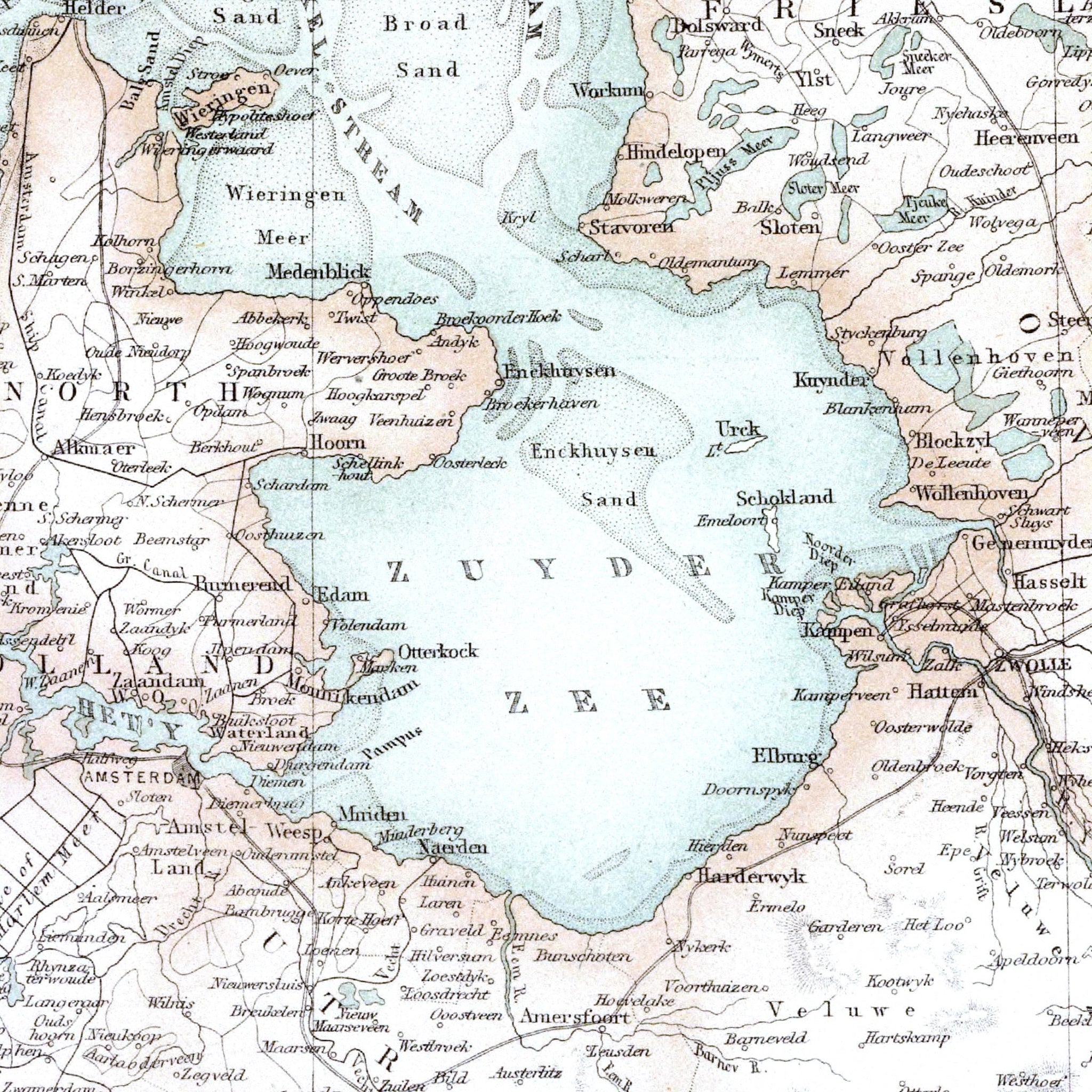 Niederlande | Belgien | Karte von 1872 | Vintage Map
