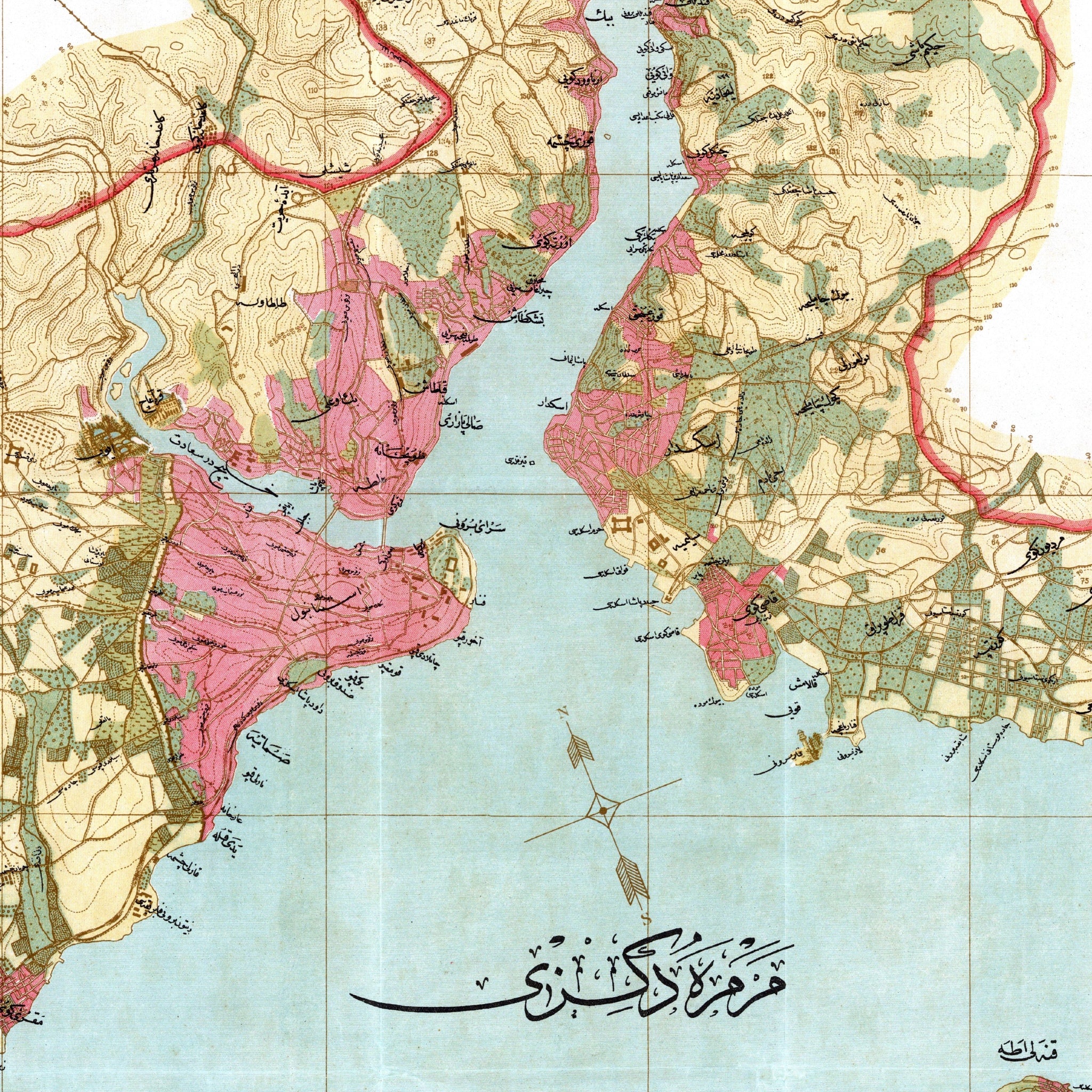 Istanbul | Bosporus | Stadtplan | Vintage Map