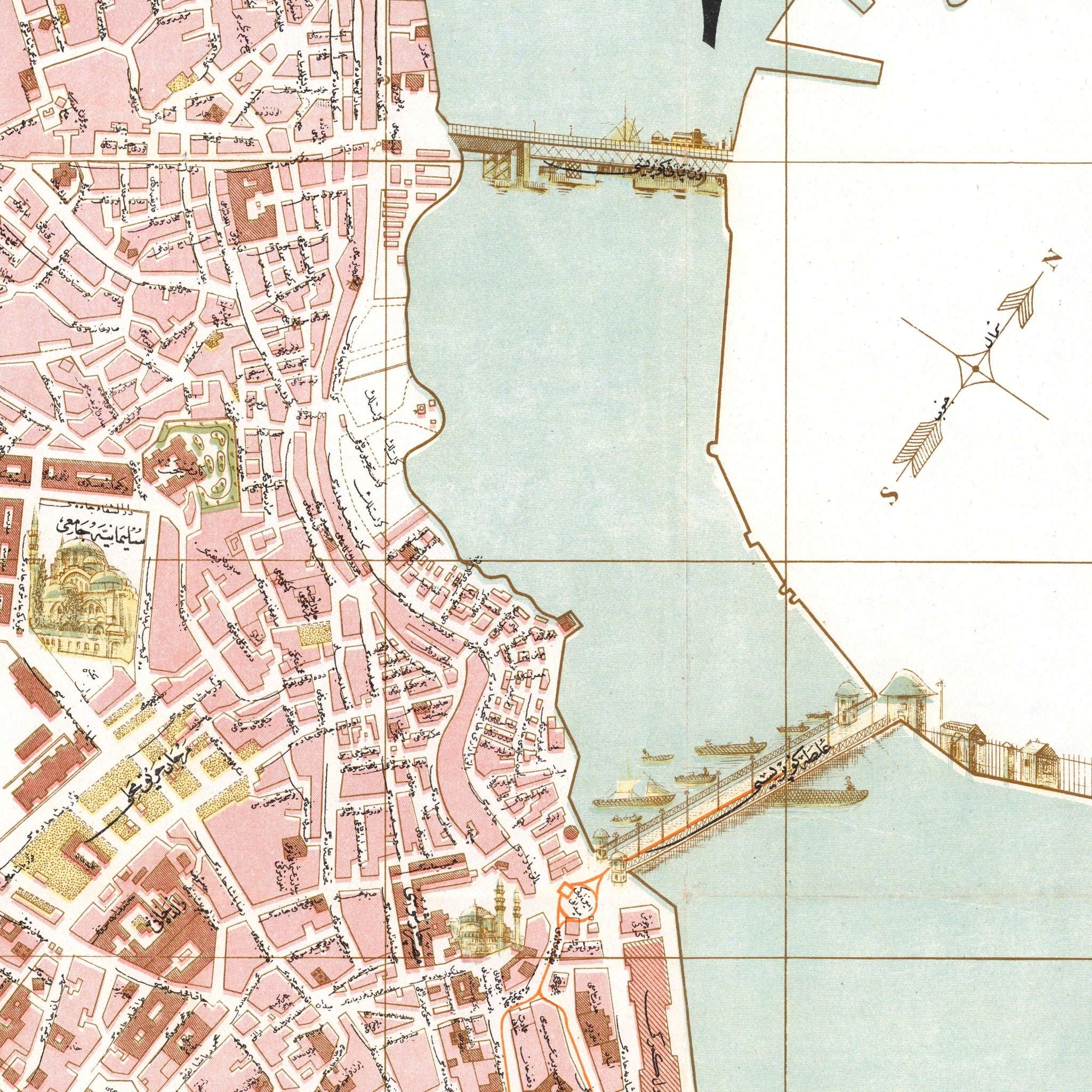 Istanbul | Konstantinopel | Eminönü-Fati | Stadtplan | Vintage Map